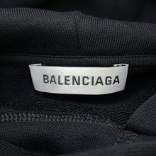 将图像加载到图库查看器中,BALENCIAGA Back logo print hoodie Size S Black518215 Cotton100%
