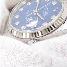 将图像加载到图库查看器中,ROLEX Datejust W36mm Stainless Steel K18WG Sodalite Dial16234G
