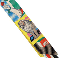 将图像加载到图库查看器中,HERMES Twilly "Grand Theatre Nouveau" Jaune Vif/Green/Red Silk100%