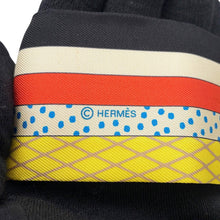 将图像加载到图库查看器中,HERMES Twilly "Grand Theatre Nouveau" Jaune Vif/Green/Red Silk100%