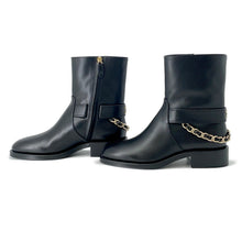 将图像加载到图库查看器中,CHANEL CC Logo short boots BlackG39170 Leather Size 36.5