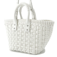 将图像加载到图库查看器中,BALENCIAGA Bistro 2WAYBag White671342 Patent Leather Size XS