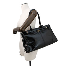 将图像加载到图库查看器中,PRADA Bonnie 2WAY Tote Bag Black1BA433 Calf Leather Size Large