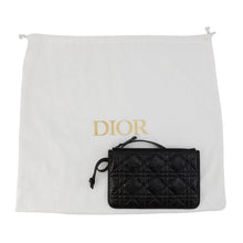 Load image into Gallery viewer, Dior To Jules Macrocannage BlackM2822SNIO Crinkled Calf Leather Size Small