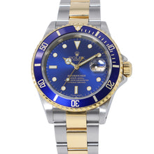 将图像加载到图库查看器中,ROLEX Submariner Date W40mm Stainless Steel K18YG Blue Dial16613