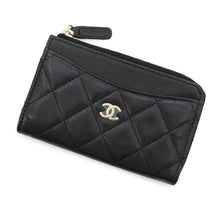 Load image into Gallery viewer, CHANEL Matelasse CC Logo Fragment Card Case BlackAP3179 Caviar Leather
