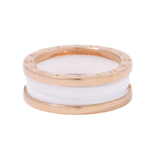 Load image into Gallery viewer, BVLGARI B.Zero1 Ring 2 bands Size 58/#18 K18PG Ceramic