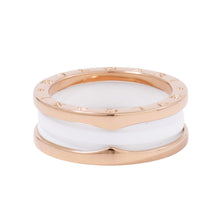Load image into Gallery viewer, BVLGARI B.Zero1 Ring 2 bands Size 58/#18 K18PG Ceramic