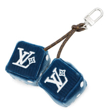 将图像加载到图库查看器中,LOUIS VUITTON Bag Charm・LV Lucky Dice BlueM03106 Velvet Monogram