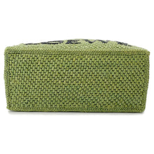 Load image into Gallery viewer, LOEWE Font Tote Bag GreenA685B59X01 Raffia Leather Size Small