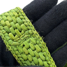 Load image into Gallery viewer, LOEWE Font Tote Bag GreenA685B59X01 Raffia Leather Size Small