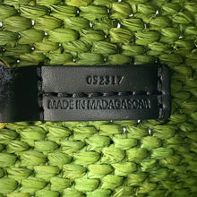 Load image into Gallery viewer, LOEWE Font Tote Bag GreenA685B59X01 Raffia Leather Size Small