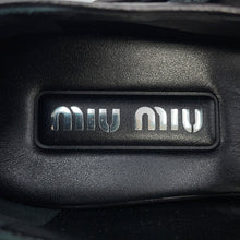 将图像加载到图库查看器中,MIUMIU Leather T-bar shoes Black5E318E Leather Size 37.5