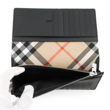 Load image into Gallery viewer, BURBERRY Night Stamp Continental Wallet Black81130921 Grainy Calf Leather