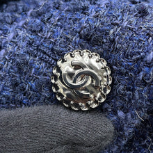 将图像加载到图库查看器中,CHANEL Tweed long coat Size 36 NavyP73360 Wool 70% Acryl17% Viscose6%Cotton6% Polyamide1%