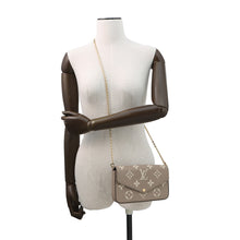 Load image into Gallery viewer, LOUIS VUITTON Felicie Pochette Tourterelle/ClaimM82610 Monogram Empreinte Leather