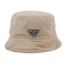 Load image into Gallery viewer, PRADA triangle logo bucket hat Size XL Beige2HC137 Cotton100%
