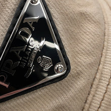 将图像加载到图库查看器中,PRADA triangle logo bucket hat Size XL Beige2HC137 Cotton100%