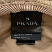 将图像加载到图库查看器中,PRADA triangle logo bucket hat Size XL Beige2HC137 Cotton100%