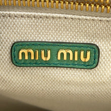 Load image into Gallery viewer, MIUMIU Madras 2-way tote bag Green5BG264 Leather