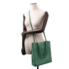 将图像加载到图库查看器中,MIUMIU Madras 2-way tote bag Green5BG264 Leather