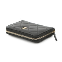 Load image into Gallery viewer, CHANEL Zip coin purse BlackAP3686 Caviar Leather