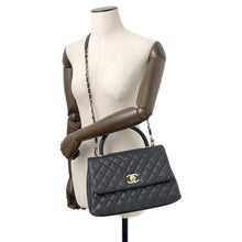 Load image into Gallery viewer, CHANEL Coco Handle 2WAYHandbag BlackA92991 Caviar Leather Size 29