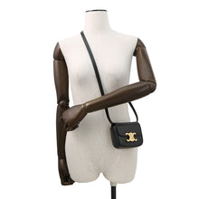 将图像加载到图库查看器中,CELINE Triomphe Claude Shoulder Bag Black10I513DPV Leather