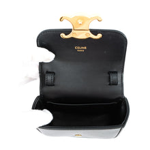 将图像加载到图库查看器中,CELINE Triomphe Claude Shoulder Bag Black10I513DPV Leather