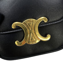 将图像加载到图库查看器中,CELINE Triomphe Claude Shoulder Bag Black10I513DPV Leather