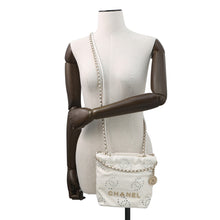 Load image into Gallery viewer, CHANEL CHANEL 22 Coco Punching ChainShoulder WhiteAS3980 Shiny Calf Leather Size Mini