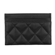 将图像加载到图库查看器中,CHANEL CC Logo Half Rhinestone Card Case Black Caviar Leather