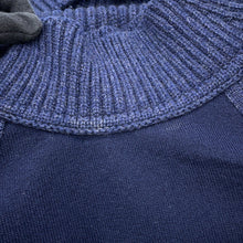 Load image into Gallery viewer, HERMES Horse Ribbon Twill High-Neck Knit Size 34 Navy Silk100% Cashmere99% Nylon1%
