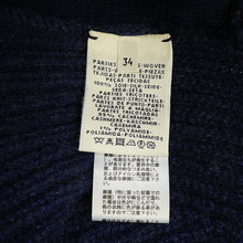 将图像加载到图库查看器中,HERMES Horse Ribbon Twill High-Neck Knit Size 34 Navy Silk100% Cashmere99% Nylon1%