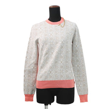 Load image into Gallery viewer, LOUIS VUITTON Since 1854 Contrast Trim Pullover Knit Size S Pink/GrayRW221A Silk41% Cotton18% Polyamide35% Elastine6%