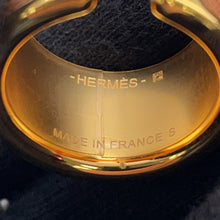Load image into Gallery viewer, HERMES Orump Ring Size GM/S Gold Epsom Metal