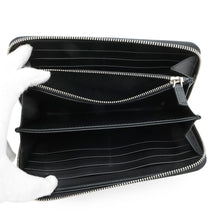 Load image into Gallery viewer, PRADA BrushedLeather Zip AroundWallet Black2ML317 Leather