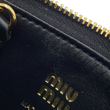 将图像加载到图库查看器中,MIUMIU Coin purse with key ring Black5TL508 Leather
