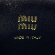 将图像加载到图库查看器中,MIUMIU Coin purse with key ring Black5TL508 Leather