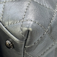 将图像加载到图库查看器中,CHANEL Matelasse Coco Handle 2-Way Handbag Gray MetallicA92991 Vintage Calf Leather Size 29