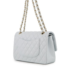 将图像加载到图库查看器中,CHANEL Matelasse W Flap ChainShoulder Bag Light BlueA01112 Caviar Leather Size 25