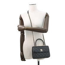 Load image into Gallery viewer, CHANEL Top Handle Mini Flap Bag BlackAS4654 Lambskin