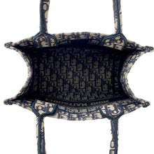 Load image into Gallery viewer, Dior Oblique Embroidery Book Tote Navy/BeigeM1265ZRIW Canvas Size Small