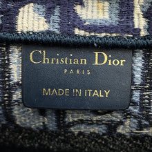Load image into Gallery viewer, Dior Oblique Embroidery Book Tote Navy/BeigeM1265ZRIW Canvas Size Small