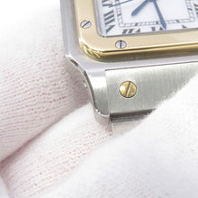 将图像加载到图库查看器中,CARTIER Santos Galve LM H40.8mm×W29.0mm Stainless Steel K18YG White Dial81036288