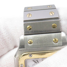将图像加载到图库查看器中,CARTIER Santos Galve LM H40.8mm×W29.0mm Stainless Steel K18YG White Dial81036288
