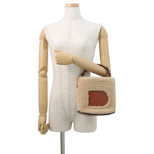 Load image into Gallery viewer, Delvaux Bread Bucket Handbag Brown/BeigeAA0607BRZ0 Leather Shearling Size Mini