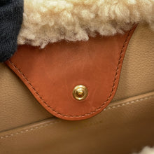 Load image into Gallery viewer, Delvaux Bread Bucket Handbag Brown/BeigeAA0607BRZ0 Leather Shearling Size Mini