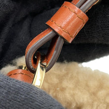 Load image into Gallery viewer, Delvaux Bread Bucket Handbag Brown/BeigeAA0607BRZ0 Leather Shearling Size Mini