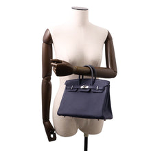 将图像加载到图库查看器中,HERMES Birkin Blue Nuit Togo Leather Size 25